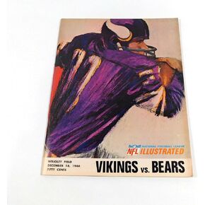 1966 Minnesota Vikings at Chicago Bears NFL Football Program 12-18-66 - NFL Programs in Saudi Arabia