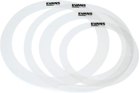 Evans EC2S Clear 3-piece Tom Pack - 10/12/14 inch + Evans E-Rings Fusion Pack Value Bundle in Saudi Arabia