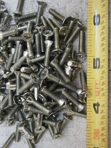 New Pack of Machine Screws #6/32 x 5/8" Long Phillips Flat Head Steel White Lot of 100#5899 Multi-Purpose Comprehensive Hardware Fastener Assortment Kit WnyNEH04767 in Saudi Arabia