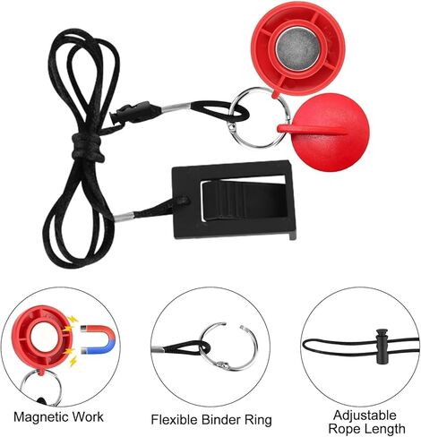 EEKEIT TECREATMILL Safety Key Magnet Placement ، Universal Treach Emergency Stop Key for Image و Reebok و Epic و Golds Gym و Freemotion و HealthRider Running Machine in Kuwait