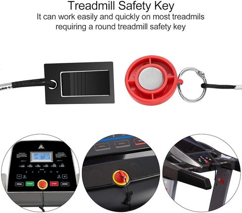 EEKEIT TECREATMILL Safety Key Magnet Placement ، Universal Treach Emergency Stop Key for Image و Reebok و Epic و Golds Gym و Freemotion و HealthRider Running Machine in Kuwait