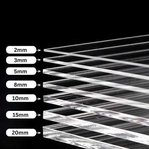 ورقة البلاستيك الاكريليك plexiglass - 1/16 "سميكة - شفافة واضحة (2 حزمة ، 24" × 48 ") in Saudi Arabia