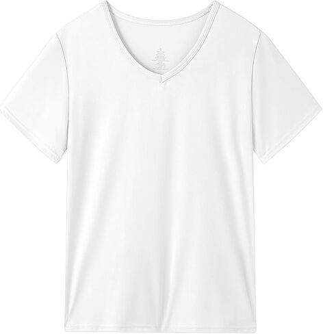 Women's T-Shirt and Running Shorts Set: Comfortable V-Neck T Shirts,High-Waisted 2-in-1 Running Shorts with Liner Pockets,Basic Summer Outfit for Daily Wear, Gym, Yoga in Saudi Arabia
