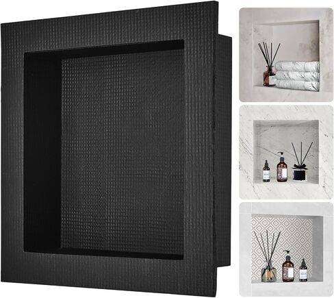 مكيف دش Vevor ، 16 × 32 بوصة + 16 × 32 بوصة جدار راحة مع رف متحرك ، 4 بوصات صابون وشامبو ، منظم تخزين مربع ، زوايا مربعة ، مقاومة للماء ، أسود للاستحمام الحمام in Saudi Arabia