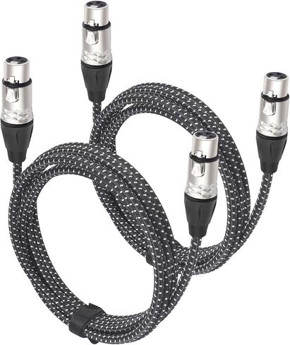 10ft 3-pin xlr أنثى إلى سلك الميكروفون الإناث ، xlr female dmx cable patch stitls for audio and sound equipments-2pack in Kuwait