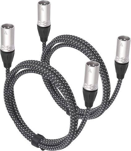 10ft 3-pin xlr أنثى إلى سلك الميكروفون الإناث ، xlr female dmx cable patch stitls for audio and sound equipments-2pack in Kuwait