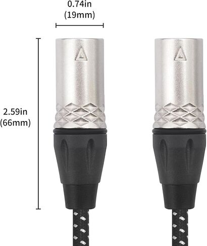 10ft 3-pin xlr أنثى إلى سلك الميكروفون الإناث ، xlr female dmx cable patch stitls for audio and sound equipments-2pack in Kuwait