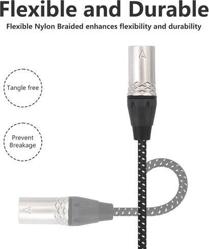 10ft 3-pin xlr أنثى إلى سلك الميكروفون الإناث ، xlr female dmx cable patch stitls for audio and sound equipments-2pack in Kuwait