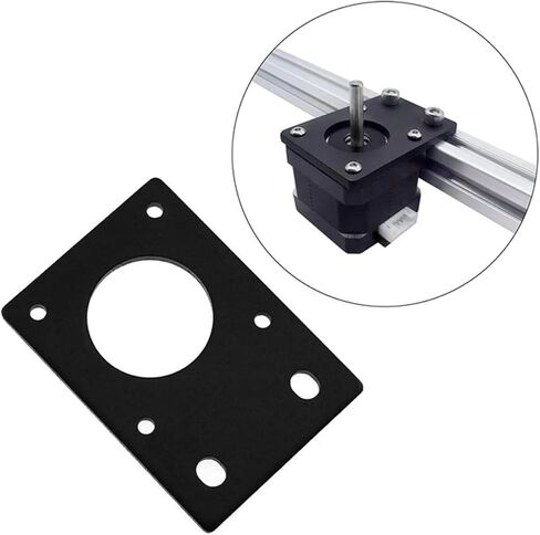1pcs 17 42 Series Stepper Motor mounting Plate Fixing Plate Bracket Suitable for 2020 2040 Profile Printer(Silver) in Saudi Arabia
