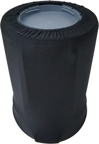 Spandex & Table Minens يمكن أن تغطي سلة المهملات السوداء السوداء - يمكن أن تغطي القمامة مع أسفل مفتوحة للعجلات - أغطية سلة المهملات مع مزيج متين للبوليستر/سبندا لعلب القمامة الدائري 55 جالون in Saudi Arabia
