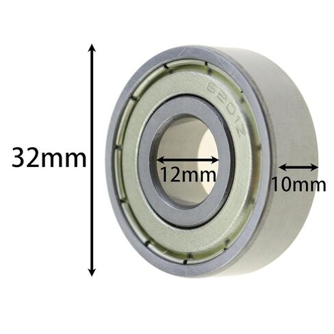 MeetOOT 2-pack 12mm × 32 مم × 10 مم 6201Z مزدوج الأخدود العميق محامل الكرة الشعاعية in Saudi Arabia