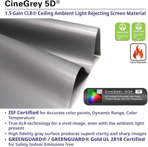 Elite Screens 103 inch UST Projector Screen ALR Projector Screen 16:9 4K 95% Ambient Light Rejecting Edge Free Fixed Frame Black Projector Screen Indoor Movie Screen Home Theater, Aeon CLR AR103H-CLR in Saudi Arabia