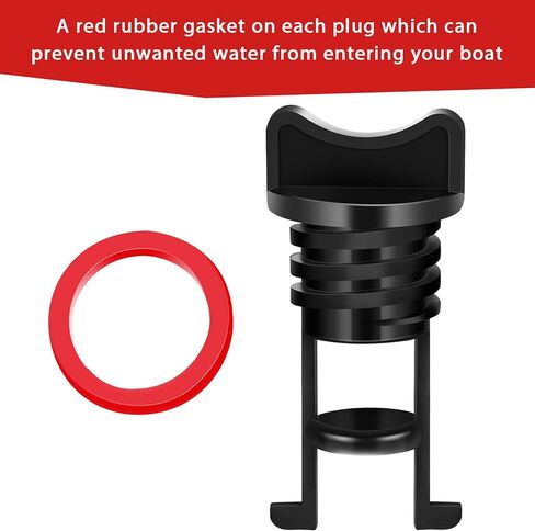 Boao Nylon Kayak Drain Plugs Thread Drain Plugs for Kayak Dinghy Canoe Boat (Red, 12 Pieces) in Saudi Arabia
