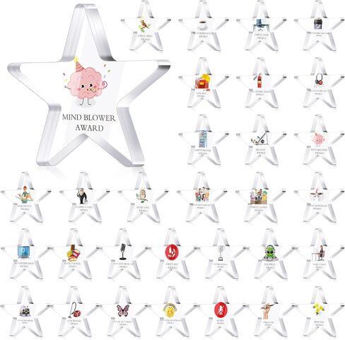 30 Pcs Funny Appreciation Acrylic Award Trophy, Acrylic Coworker Appreciation Award Thank You Trophy Clear Reward Medallions Gifts for Office New Team Prize Retirement Present(Coworker) in Saudi Arabia