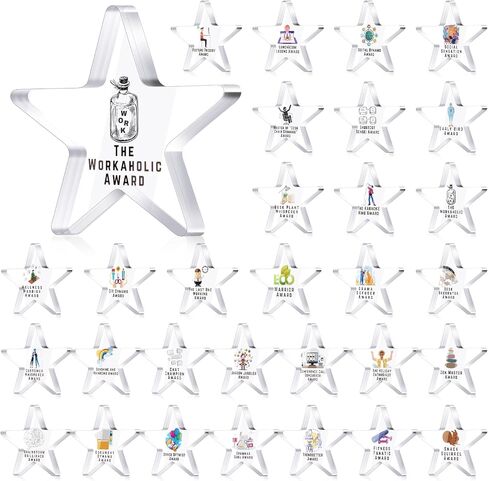 30 PCS التقدير مضحك جائزة أكريليك جائزة ، جائزة التقدير من أكريليك ، شكرا لك كأس ميداليات مكافأة هدايا للمكاتب الحاضر التقاعد جائزة الفريق (Coworker) in Kuwait