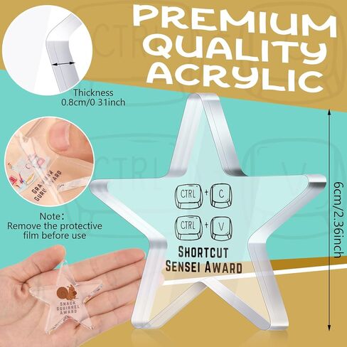 30 PCS التقدير مضحك جائزة أكريليك جائزة ، جائزة التقدير من أكريليك ، شكرا لك كأس ميداليات مكافأة هدايا للمكاتب الحاضر التقاعد جائزة الفريق (Coworker) in Kuwait