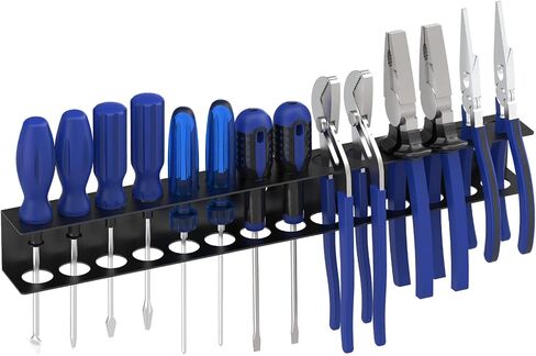 Screwdriver Organizer Wall Mount, Screw Driver Holder,Metal Plier Rack Utility Tool Rack Organizers and Storage Rack for Garage Workshop Workbench Tool Chest Cart (1 PCS) in Saudi Arabia