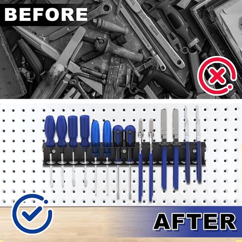 Screwdriver Organizer Wall Mount, Screw Driver Holder,Metal Plier Rack Utility Tool Rack Organizers and Storage Rack for Garage Workshop Workbench Tool Chest Cart (1 PCS) in Saudi Arabia