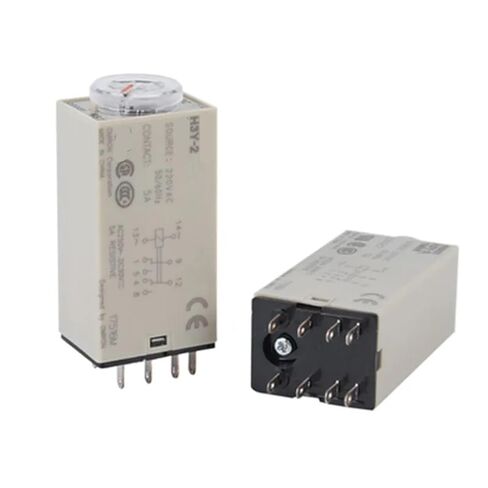 1PCS H3Y-2 DC 12V 24V /AC 110V 220V تأخير الوقت التتابع 0-1S 5S 10S 30S 60SECOND 0-30 دقيقة مع قاعدة 5A (AC220V ، 0-5 ثانية) in Kuwait