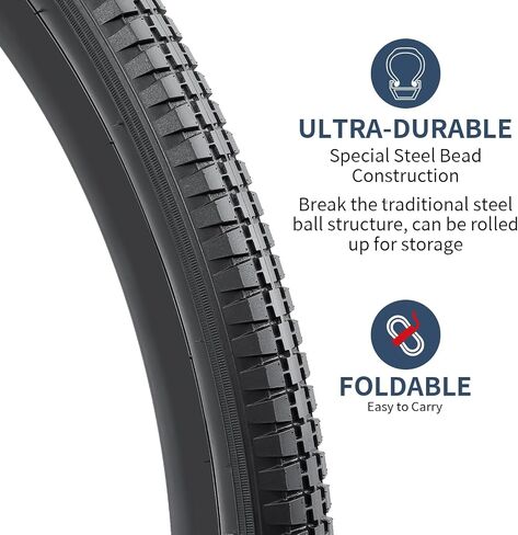 YUNSCM 2-PCS 28x1 1/2 (40-635) إطارات الدراجة على الطريق متوافقة مع دراجة الطريق 28 × 1 1/2 إطارات الدراجات (Y-1298) in Saudi Arabia
