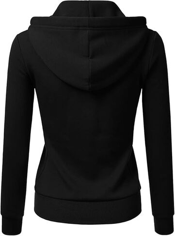 Zip Up Hoodie Women Lightweight Thin Casual Hooded Jacket Long Sleeve Fall Fashion Outfits 2025 Winter Clothes in Kuwait