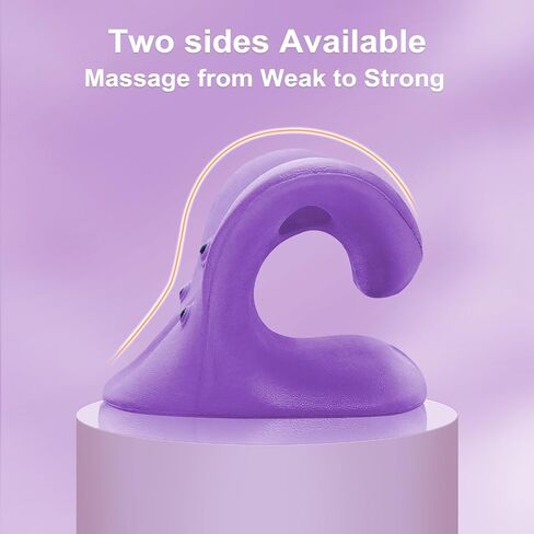 Neck Stretcher with Magnetic Therapy Acupressure for Pain Relief, Neck and Shoulder Relaxer, Chiropractic Pillow, Restore Neck Curve (Purple) in Saudi Arabia