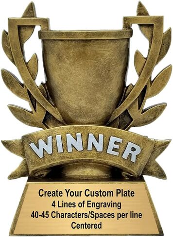 Decade Awards Winner Trophy - Custom Engraved Champion Award with Golden Laurel Wreath for Sports, Business, Academic Achievement or Recognition - Celebrate Success - Customize Now (6 Inch) in Saudi Arabia