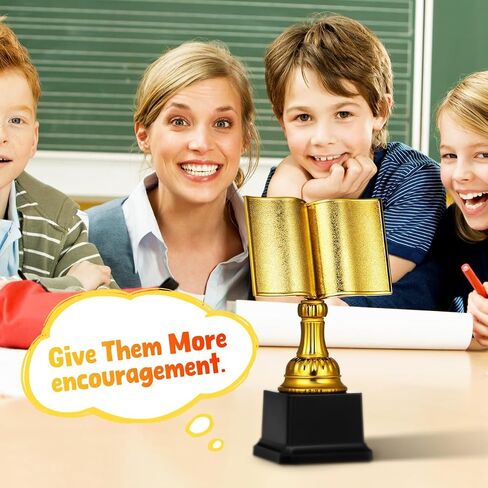 SUPVOX Gold Trophy Cup: Reading Star Trophy for Kids - 7.87 Inch Plastic Award Cup for Encourages Reading - Suitable for Competition, Achievements Award in Saudi Arabia