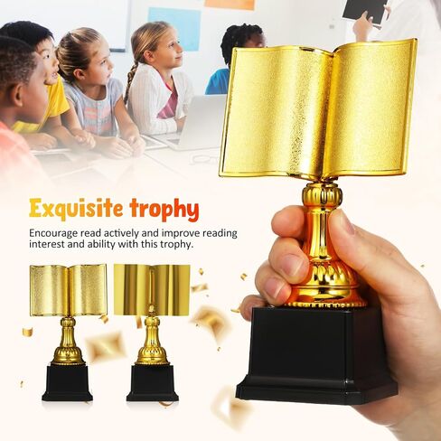 SUPVOX Gold Trophy Cup: Reading Star Trophy for Kids - 7.87 Inch Plastic Award Cup for Encourages Reading - Suitable for Competition, Achievements Award in Saudi Arabia