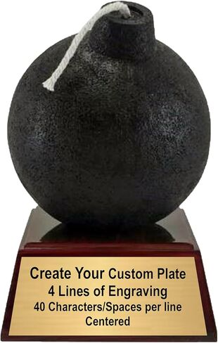 Decade Awards Bomb Trophy - Custom Engraved Da Bomb Award - Celebrate an Explosive Victory or Defeat Bombshell of a Trophy - Customize Now (5.5 Inch) in Saudi Arabia