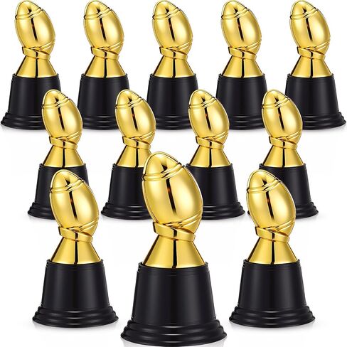 Leinuosen 12 Pack Mini Football Soccer Trophies لجوائز ، و 4.5 بوصة مشاركة الذهب أكواب البلاستي in Kuwait