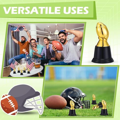 Leinuosen 12 Pack Mini Football Soccer Trophies لجوائز ، و 4.5 بوصة مشاركة الذهب أكواب البلاستي in Kuwait