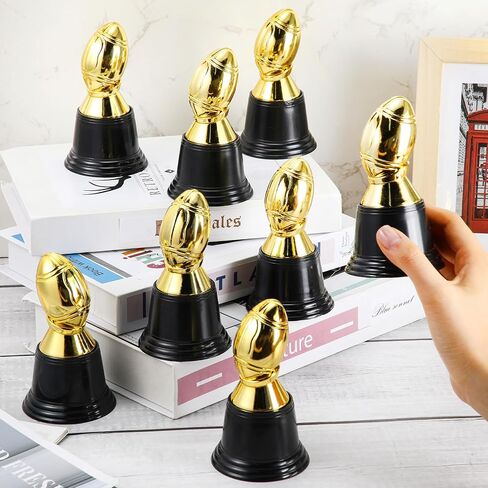 Leinuosen 12 Pack Mini Football Soccer Trophies لجوائز ، و 4.5 بوصة مشاركة الذهب أكواب البلاستي in Kuwait
