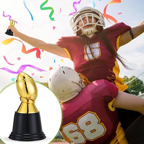 Leinuosen 12 Pack Mini Football Soccer Trophies لجوائز ، و 4.5 بوصة مشاركة الذهب أكواب البلاستي in Kuwait