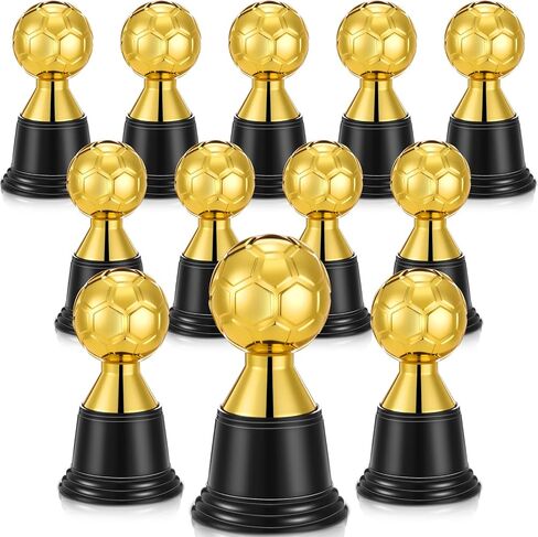 Leinuosen 12 Pack Mini Football Soccer Trophies لجوائز ، و 4.5 بوصة مشاركة الذهب أكواب البلاستي in Kuwait