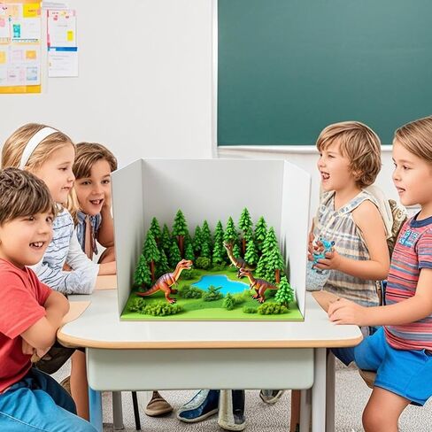 3 Pcs DIY Cardboard Diorama Display Kit – 11.8" x 8.7" x 8.3" Project Box with Double-Sided Tape, Ideal for Crafting Toys, School Projects & Model Scenes in Kuwait