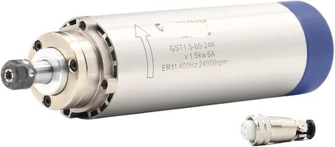 1.5kw ER11 air-cooled spindle 4 bearings 24000rpm 65x204mm 400Hz(380v) in Saudi Arabia