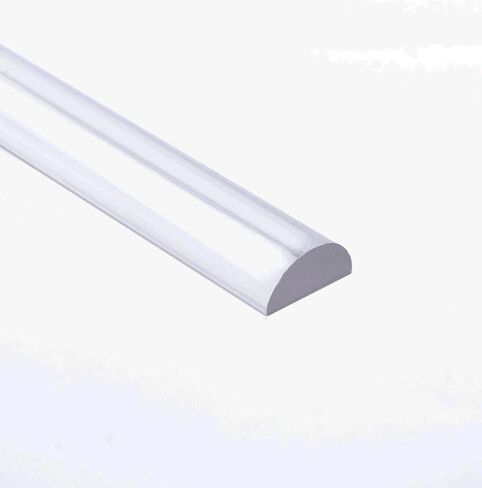Dalrun Clear Acrylic Shower Threshold 1/2" X 1/4" (WxL), Transparent Shower Dam Shower Splash Guard 39" Long,Half Round,Peel and Stick in Saudi Arabia