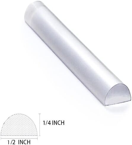 Dalrun Clear Acrylic Shower Threshold 1/2" X 1/4" (WxL), Transparent Shower Dam Shower Splash Guard 39" Long,Half Round,Peel and Stick in Saudi Arabia