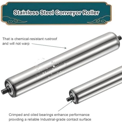 38mm Galvanized Steel Conveyor Roller, 2pcs, 1.5" Diameter, 6"-40" Length Options, Heavy-Duty Roller for Warehouse Loading Applications, Durable & Reliable in Saudi Arabia