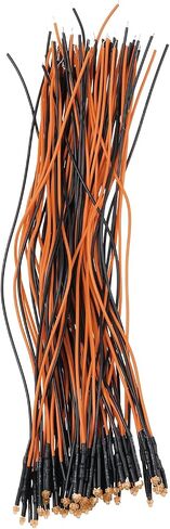uxcell 50pcs 1.8 مم مصابيح الصمام الثنائي LED ، الضوء الأبيض الدافئ DC 12V قبل أن ينبعث منه LED LED السطوع العالي in Saudi Arabia