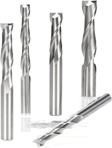 Sprial 2 Flute Flat Bottom 3.175 4 6 8 10 12mm Shank Carbide Bits Woodworking Tool 1Pcs(6x6x32x60L) in Saudi Arabia