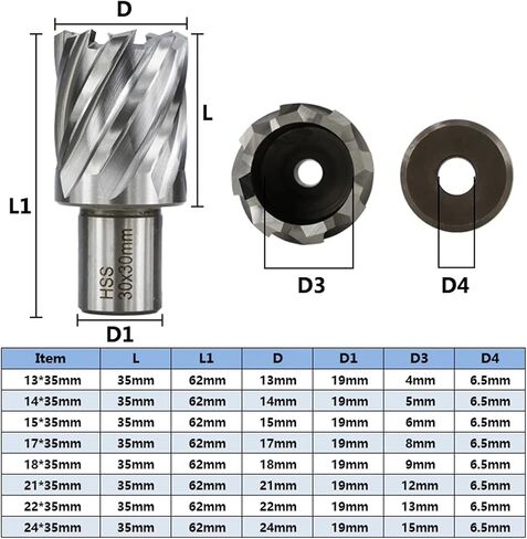 HSS Hole Epener 13-60mm Metal Core Bit Bit High Speed ​​Steel Hole Saw Draw Drill Bit for Metal Tools 1PCS (34 × 35 مم) in Saudi Arabia