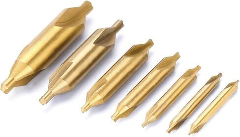 HSS Center Drill Bit Set 1.0/1.5/2.0/2.5/3.5/5mm 7Pcs Countersinks Angle Drilling Combined Bit for Metalworking Tools(Set 1) in Saudi Arabia
