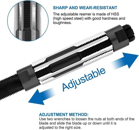 1Pcs 6mm-64mm Adjustable Hand HSS Size Range Alloy Steel Hand Tools(7-7.75mm) in Saudi Arabia