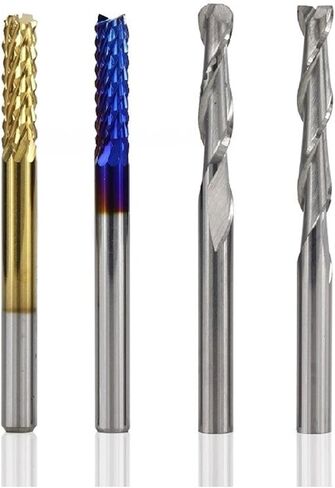 40Pcs/Set 2 Flute Flat Ball Nose Shank PCB Engraving Bits Set Carbide 3.175mm in Saudi Arabia
