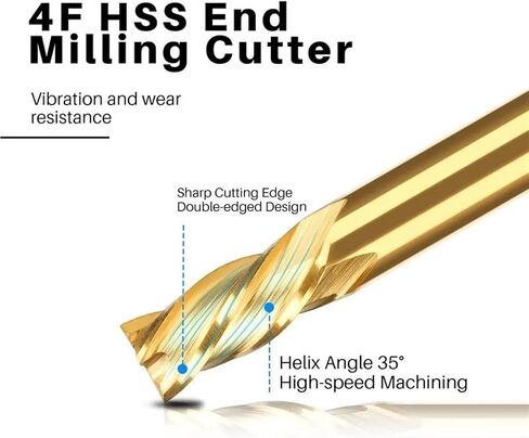 4 Flute Bit 1.5-13mm HSS Metal for Machine Aluminum Tool 1Pcs(9x10x22x72) in Saudi Arabia
