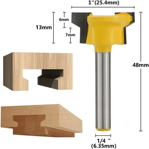 1pcs 1/4inch (6.35mm) Shank Reberer Rervible Morting Joint Router Bit Woodworking in Saudi Arabia