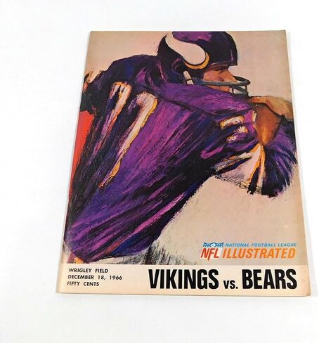 1966 Minnesota Vikings at Chicago Bears NFL Football Program 12-18-66 - NFL Programs in Saudi Arabia