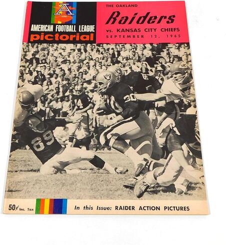 1965 Kansas City Chiefs at Oakland Raiders AFL Football Program 9-12-65 - NFL Programs in Saudi Arabia